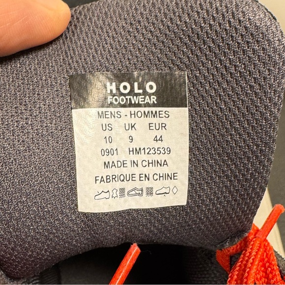 HOLO Stylish Black, red and Tan high top Men's Sneakers, Size 10, NWT - Picture 11 of 11